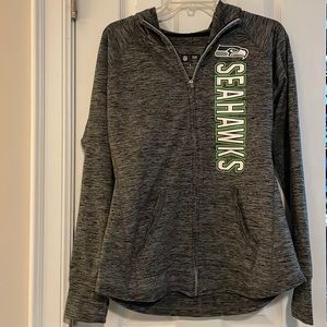 Seahawks fleece lined zip up hoodie